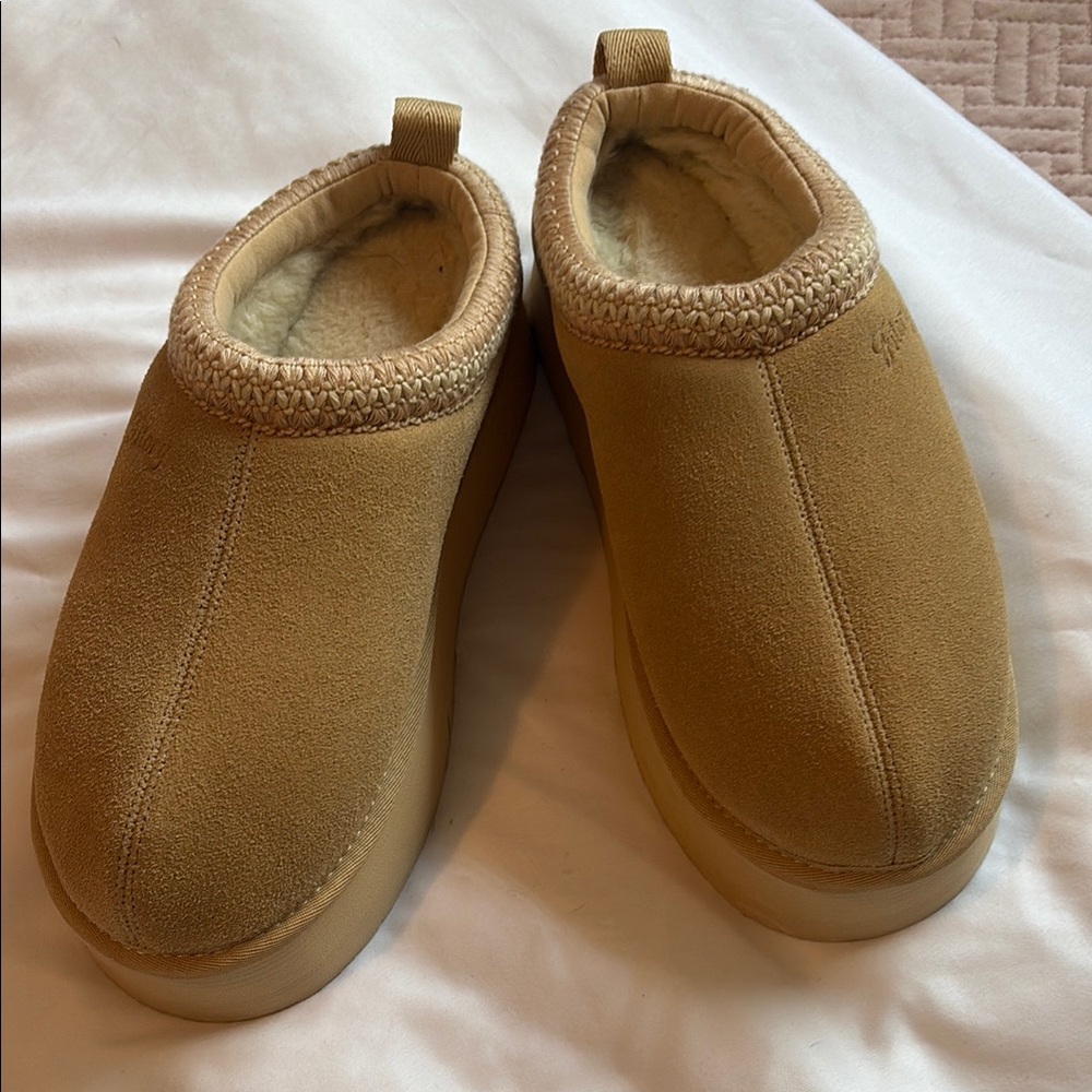 Fitory Cozy Tan Platform Shoes
